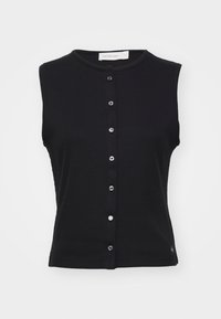 LABEL CARDIGAN - Smanicato - black