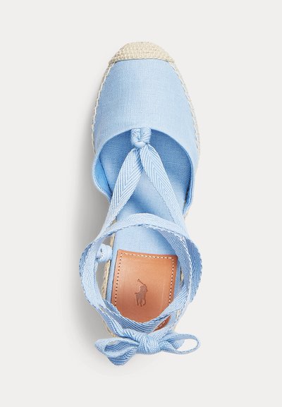 Polo Ralph Lauren CANVAS WEDGE ESPADRILLE - Augstpapēžu sandales - blue chambray