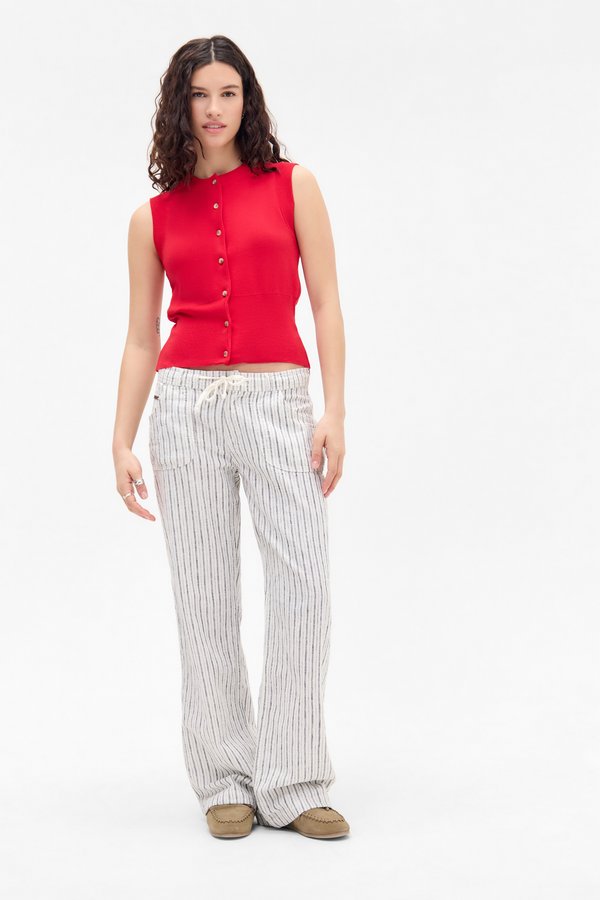 BDG 5 POCKET STRIPE LINEN PANTS - Trousers3