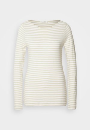 Marc O'Polo LONG SLEEVE BOAT NECK STRIPED - Topper langermet - multi/off white