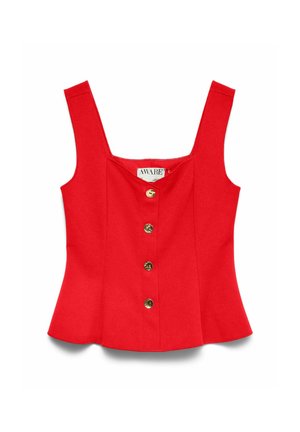 Vero Moda, OBERTEIL MIT A-LINIE AWSAGE TOP - Top - high risk red