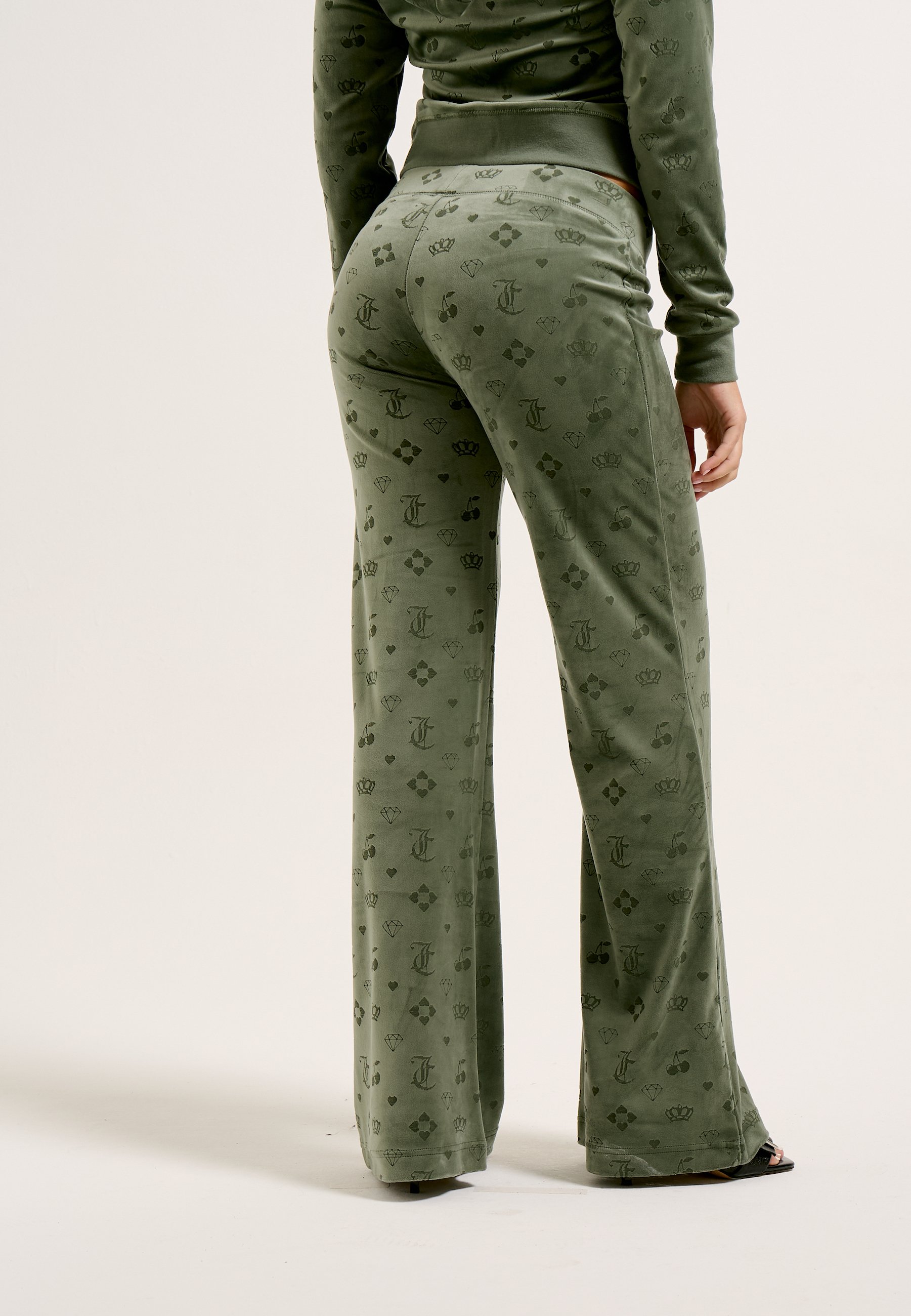 Juicy Couture MONOGRAM LISA - Tracksuit bottoms - thyme