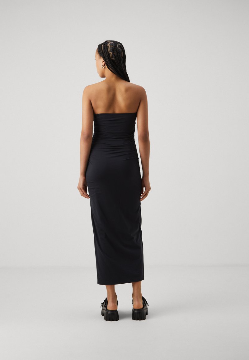 abercrombie black strapless dress Julia Strapless Scarf Maxi Dress by Abercrombie and Fitch