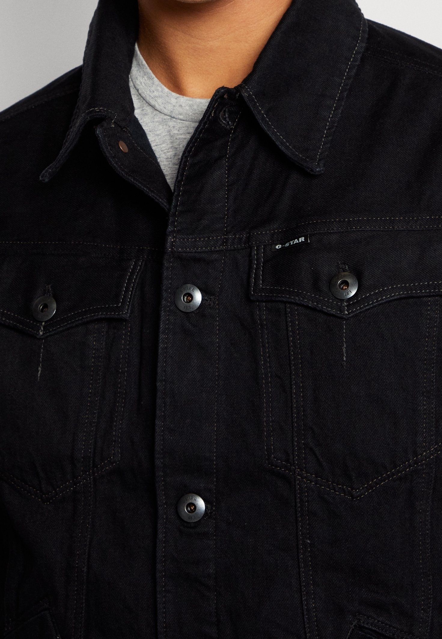 G-STAR Denim jacket - black - (Pre-owned) - Zalando