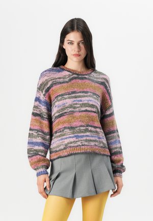 JXAMELIA CREW NECK - Strikkegenser - barberry/multi-coloured
