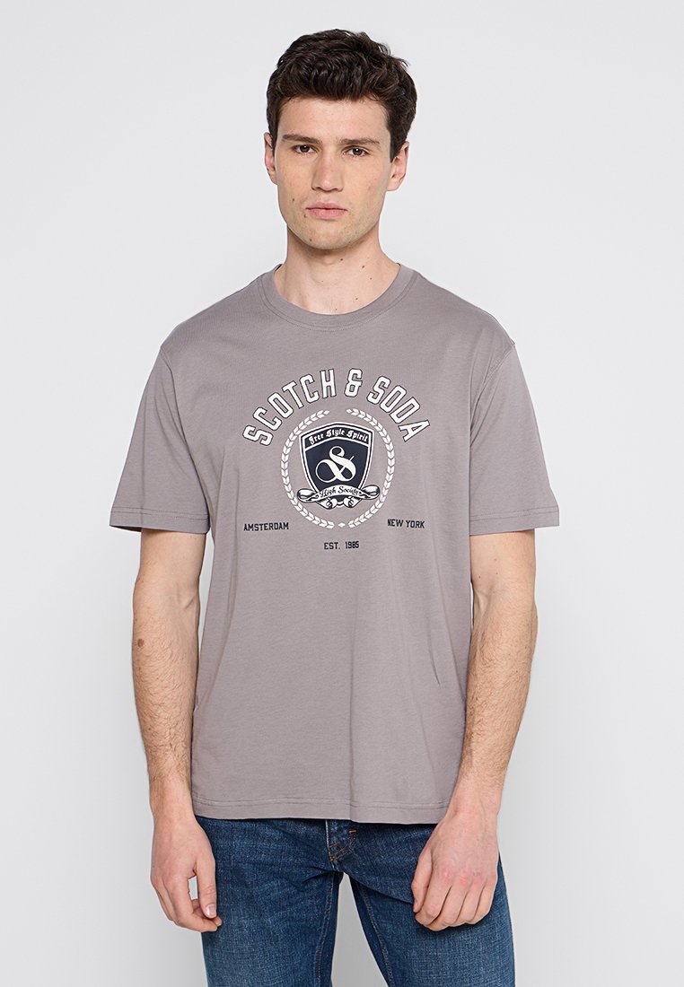 Scotch & Soda T-shirt print grijs
