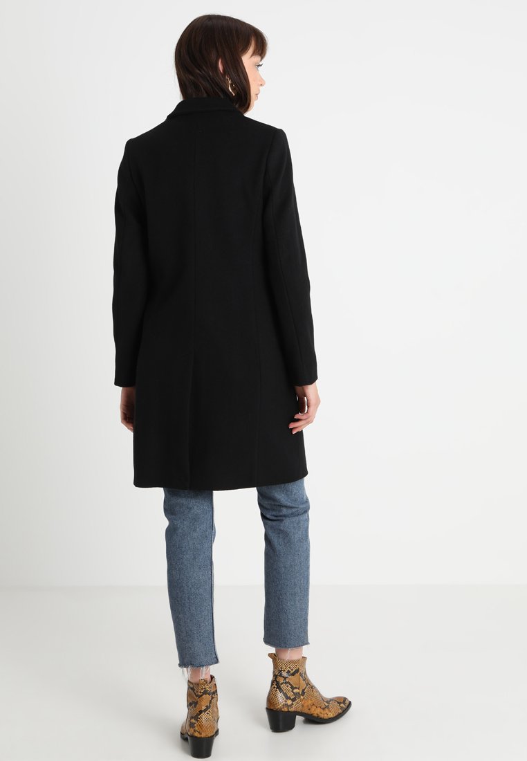 Benetton CLASSIC TAILORED COAT Kåpe frakk black Benetton CLASSIC TAILORED COAT Kåpe frakk black