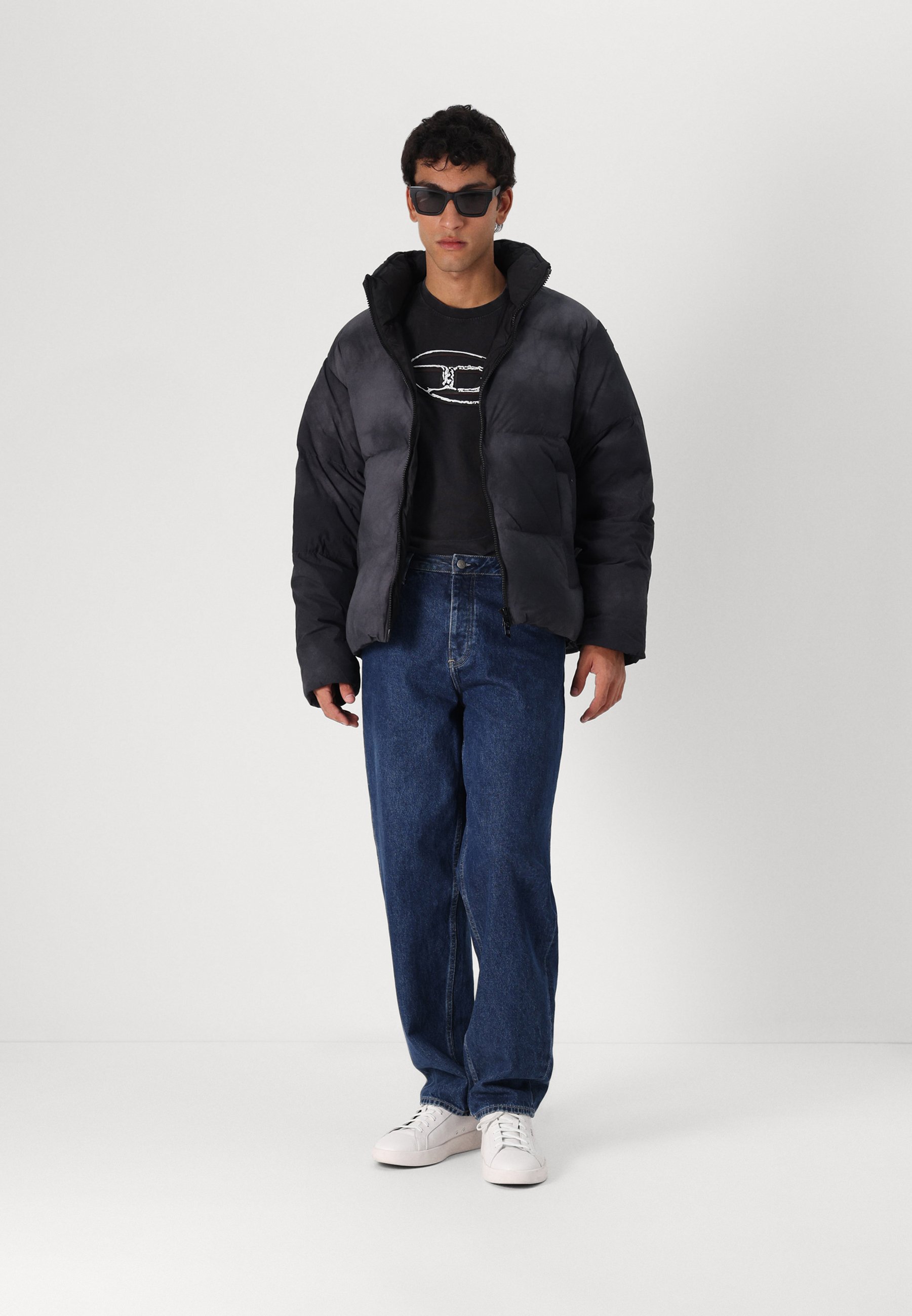 Diesel W-RAVEEL - Down jacket - black - Zalando.co.uk