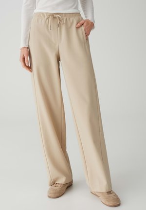 WIDE JOG WITH COMFORT WAISTBAND - Pantaloni sportivi - soft oat