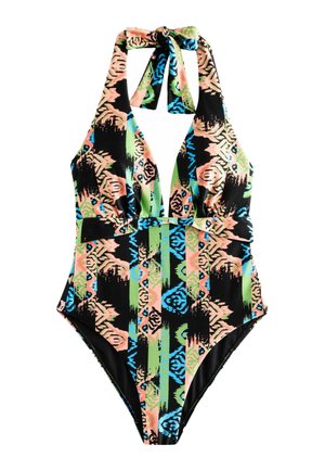 PLUNGE TUMMY CONTROL  - Costume da bagno - black aztec