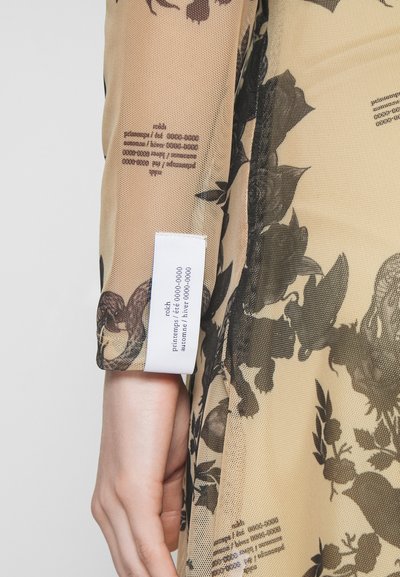 ROKH SHOULDER CUTOUT DRESS - Μάξι φόρεμα - black/camel