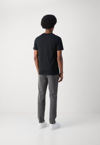 Lindbergh EMBROIDERY TEE - Camiseta estampada - space black