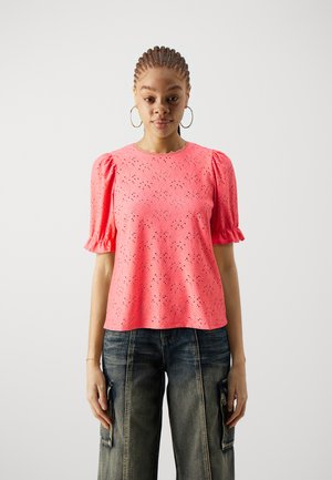 ONLY ONLNEW SMILLA PUFF - Μπλουζάκι με στάμπα - rose of sharon