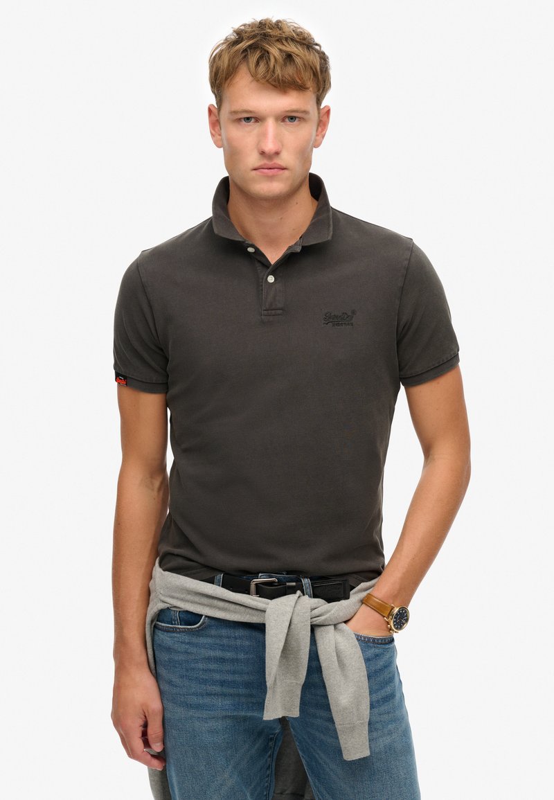 Superdry & Co VINTAGE DESTROY  - Polo - destroy black