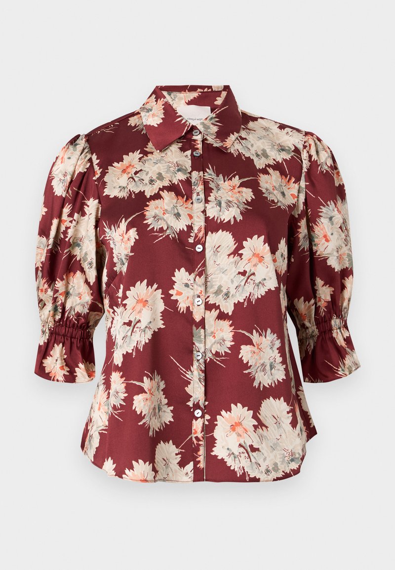 Cinq à Sept Overhemdblouse donkerrood