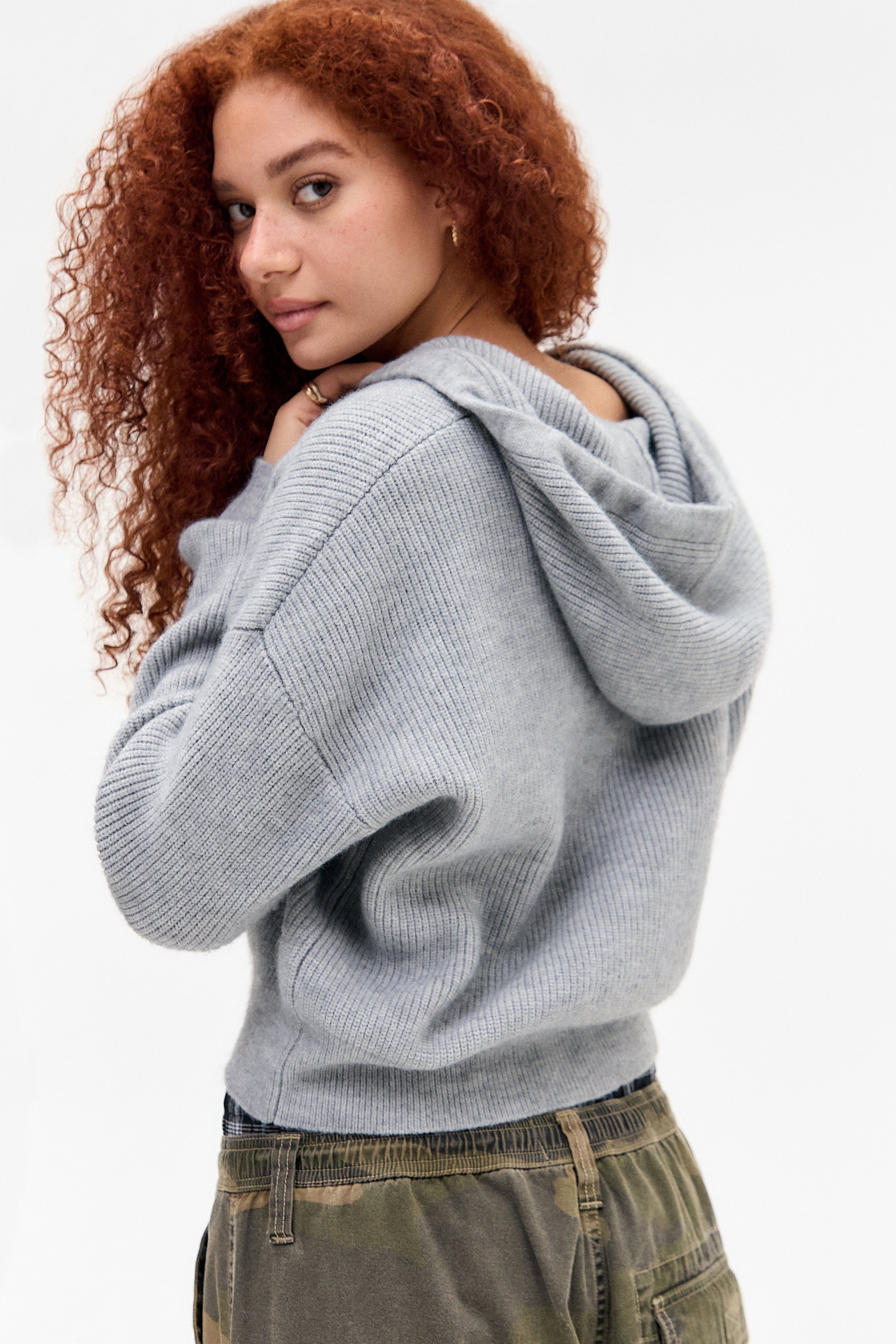 BDG Urban Outfitters BUTTON THROUGH HOODIE - Cardigan - grey