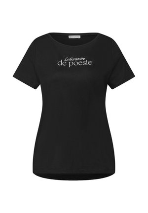 Street One MIT WORDING - T-shirts print - schwarz