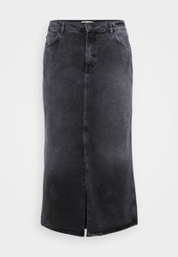 CARCILLA LONG SLIT SKIRT - Jupe longue - washed black