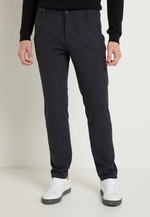 SLHSLIM STORM FLEX SMART PANTS - Pantalones - dark sapphire/check