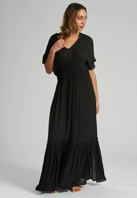 South Beach COVER UP CRINKLE V NECK  - Vestido largo - black