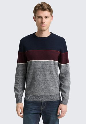 Trui - navy/red/white stripe