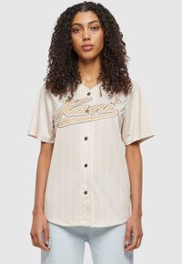 Karl Kani - VARSITY PINSTRIPE BASEBALL  - Palaidinė - cream white Miniatiūros vaizdas 1