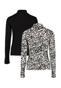 Hailys LANGARM 2-ER SET - Langarmshirt - weiß schwarz