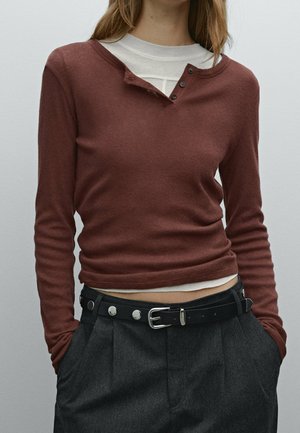 Trui - mottled bordeaux