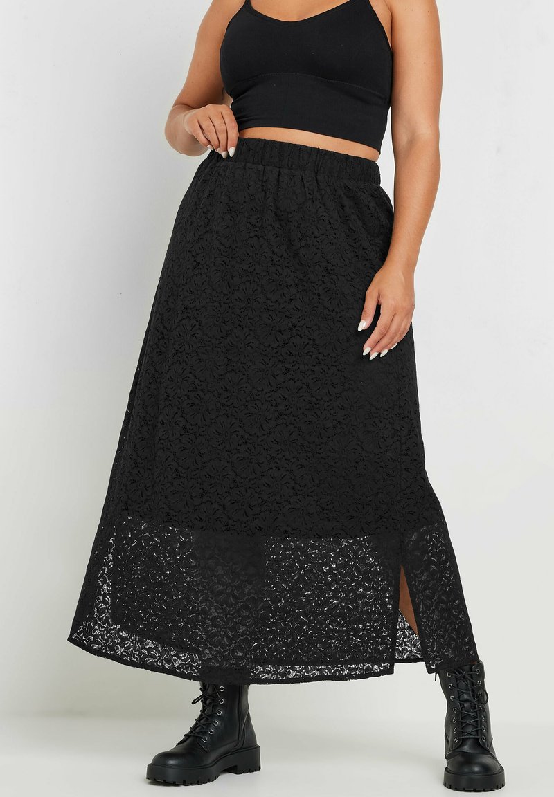 Yours Clothing A-lijn rok - black