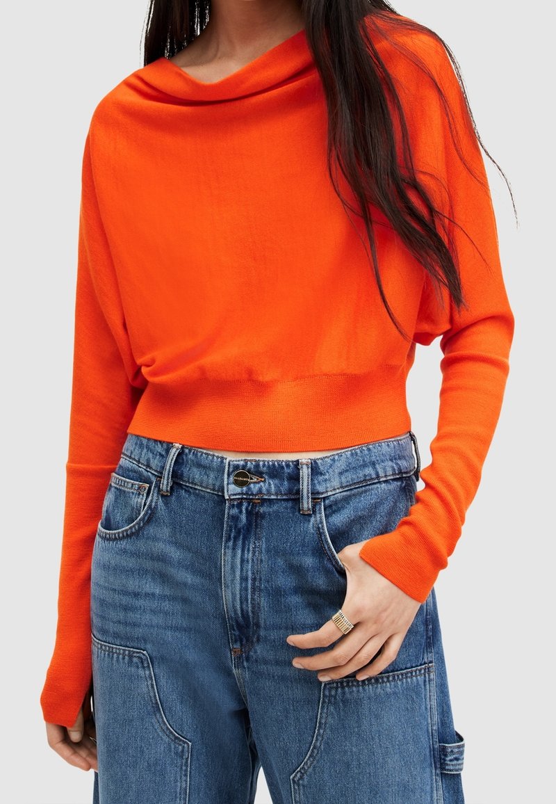 AllSaints Stickad tröja - orange