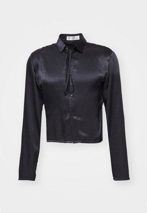 Ludovic de Saint Sernin CROP SHINY UNISEX - Pluus - black