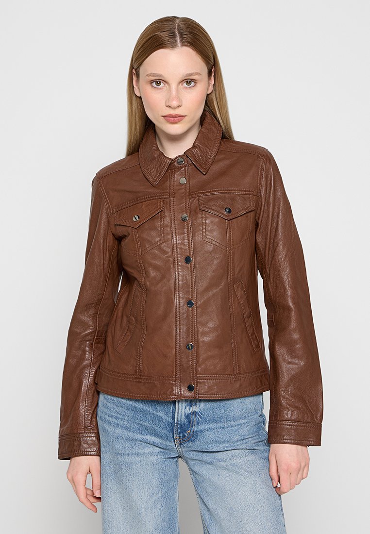 Lee Cooper Leren jas cognac Lee Cooper Leren jas cognac