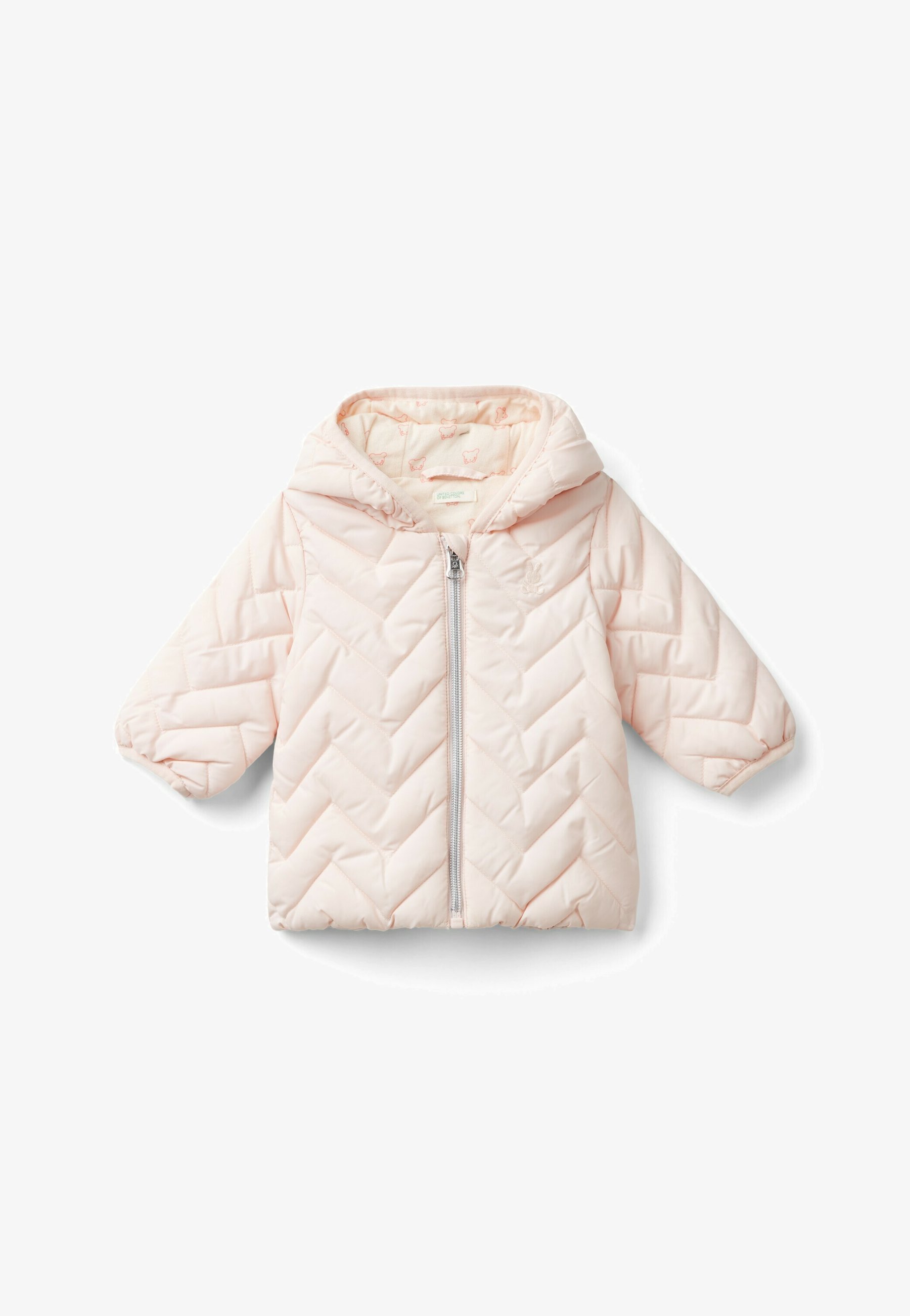 Bambina Benetton Cappotto Con Cappuccio Benetton Felpa Giacca