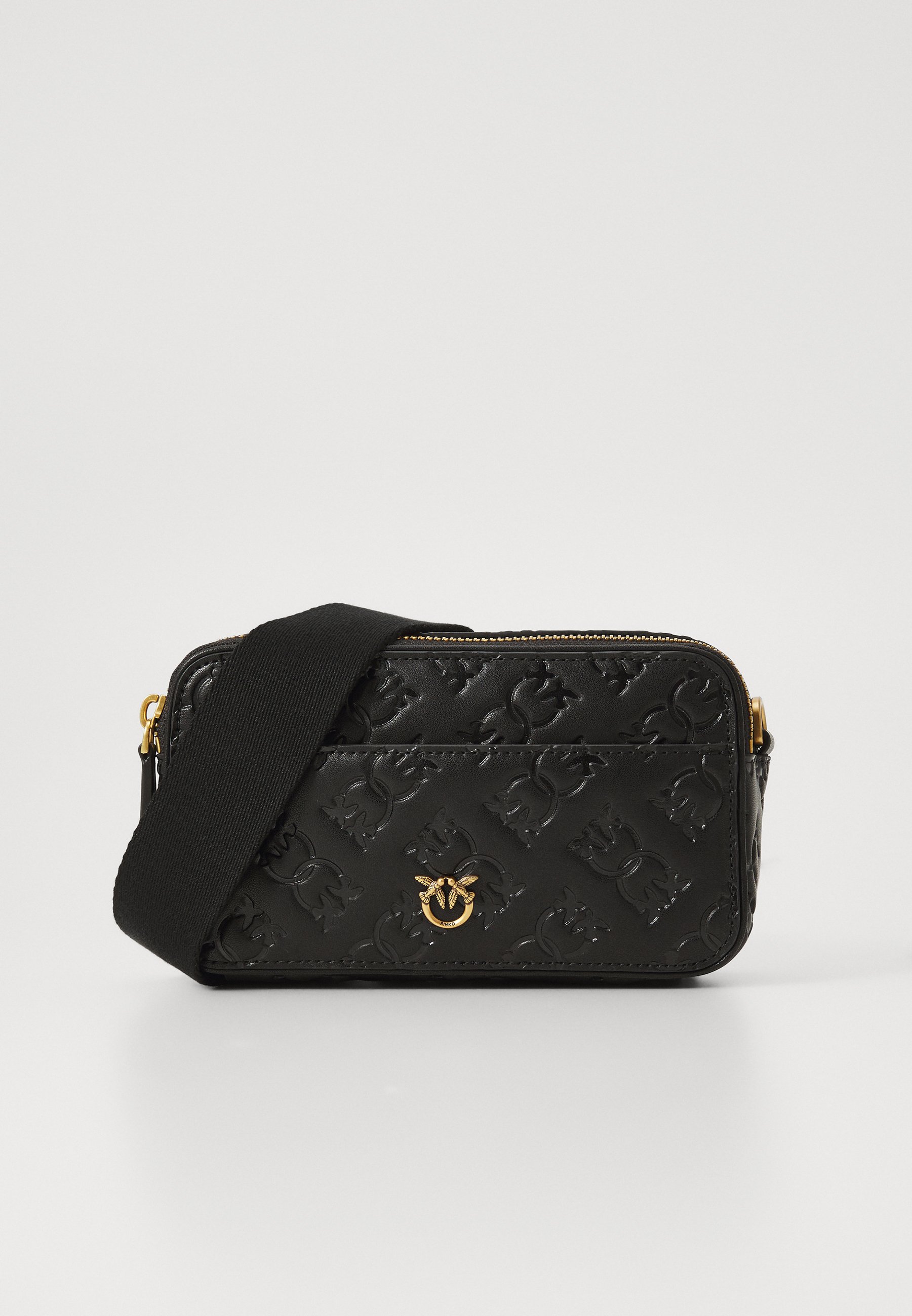 Pinko CAMERA BAG MINI NASTRO LOGO - Cross body bag - black