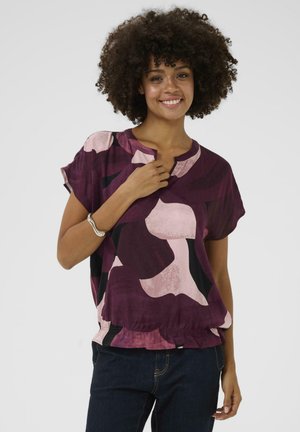 Culture DANA CAPSLEEVE - T-shirt con stampa - winetasting art