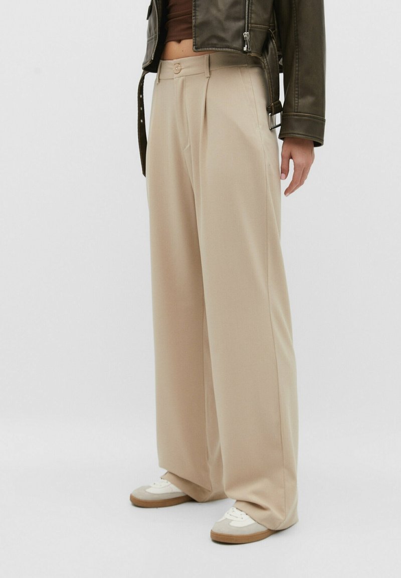 Stradivarius Pantalon classique - mottled beige