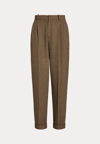 Polo Ralph Lauren WOOL BLEND TWEED TAPERED PANT - Housut - olive/tan