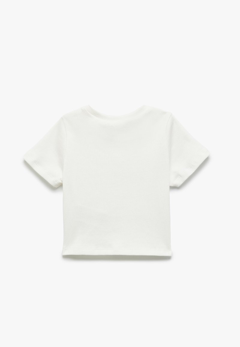 Shop Crop T-Shirt College Printed Short Sleeve Crew Neck Cotton Online in Oman