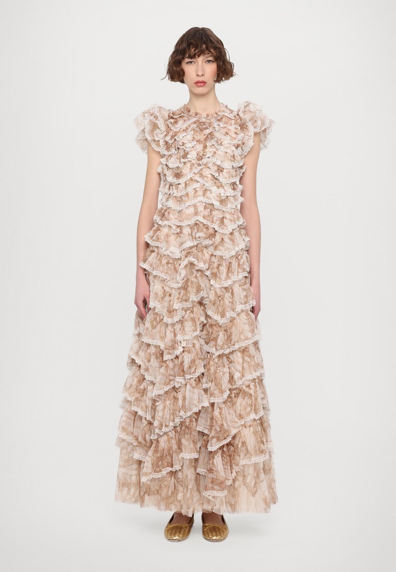 Needle & Thread - FLUTTER RUFFLE GOWN - Vestido de fiesta - chestnut, Ampliar