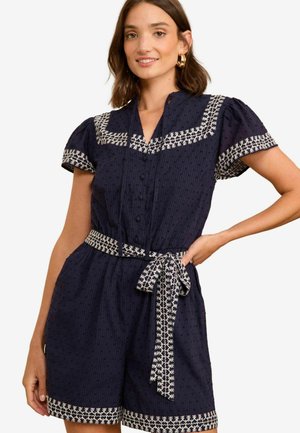 Love & Roses SHORT SLEEVE V NECK EMBROIDERED REGULAR FIT - Lühikeste varrukatega bodi - navy blue