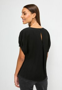 Next GATHERED SHORT SLEEVE TEXTURED BOXY REGULAR FIT - T-shirts print - black