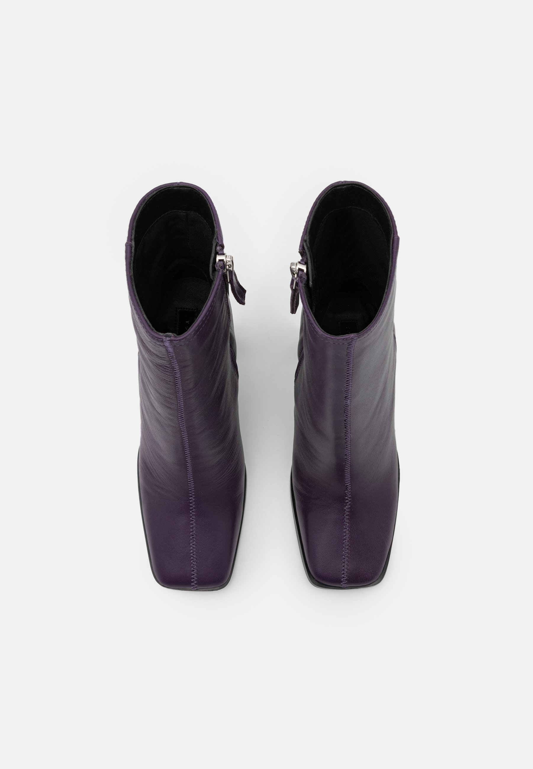 purple square toe boots