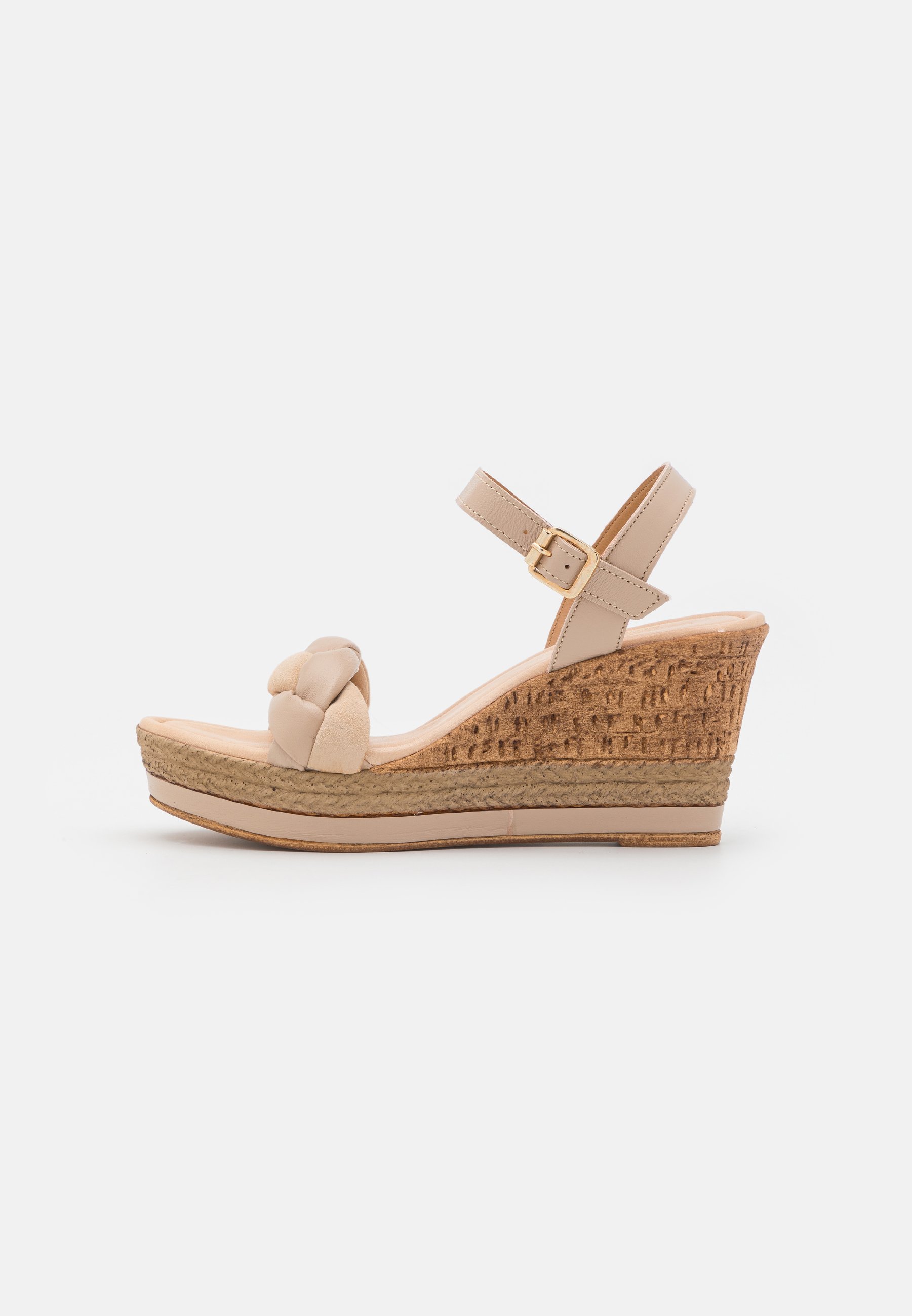 Lazamani Sandalen met plateauzool - beige - Zalando.be