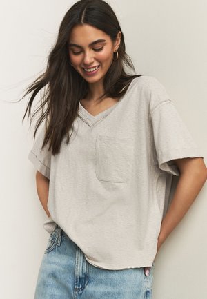 Next LOOK SHORT SLEEVE - T-shirt basic - cream