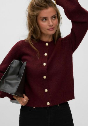 Vero Moda, CARDIGAN VMHAZEL KNIT CARDIGAN - Gilet - windsor wine