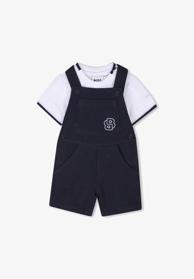 BABY DUNGAREES GIFT BOX UNISEX SET - Cadeau de naissance - bleu cargo