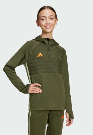 TIRO ESSENTIALS WINTERIZED YOUTH - Hoodie - night cargo   tent green   impact orange