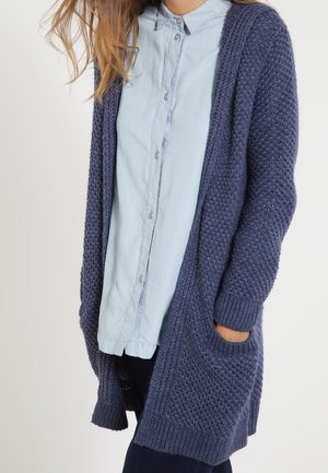 Cardigan - mottled dark blue