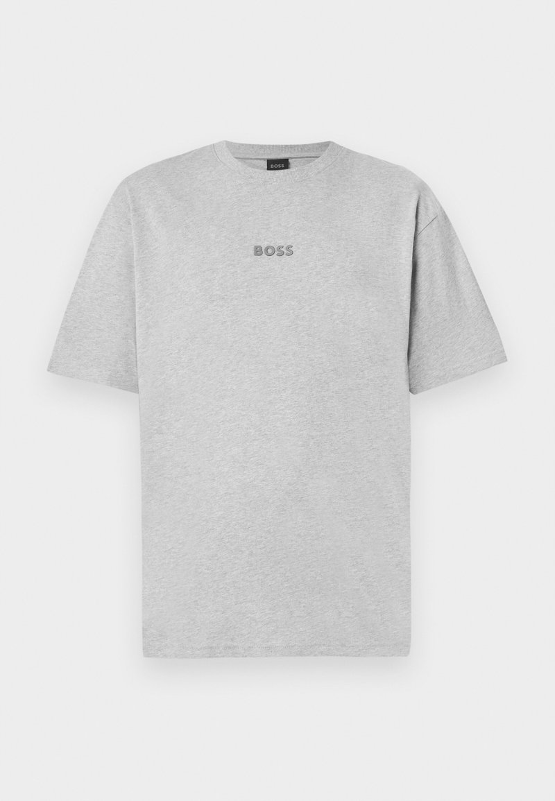 Boss T-shirt basic zilverkleurig