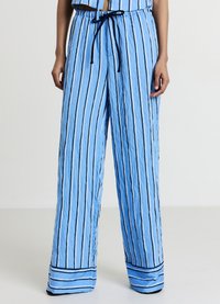 Calliope A RIGHE - Stoffhose - var celeste scuro